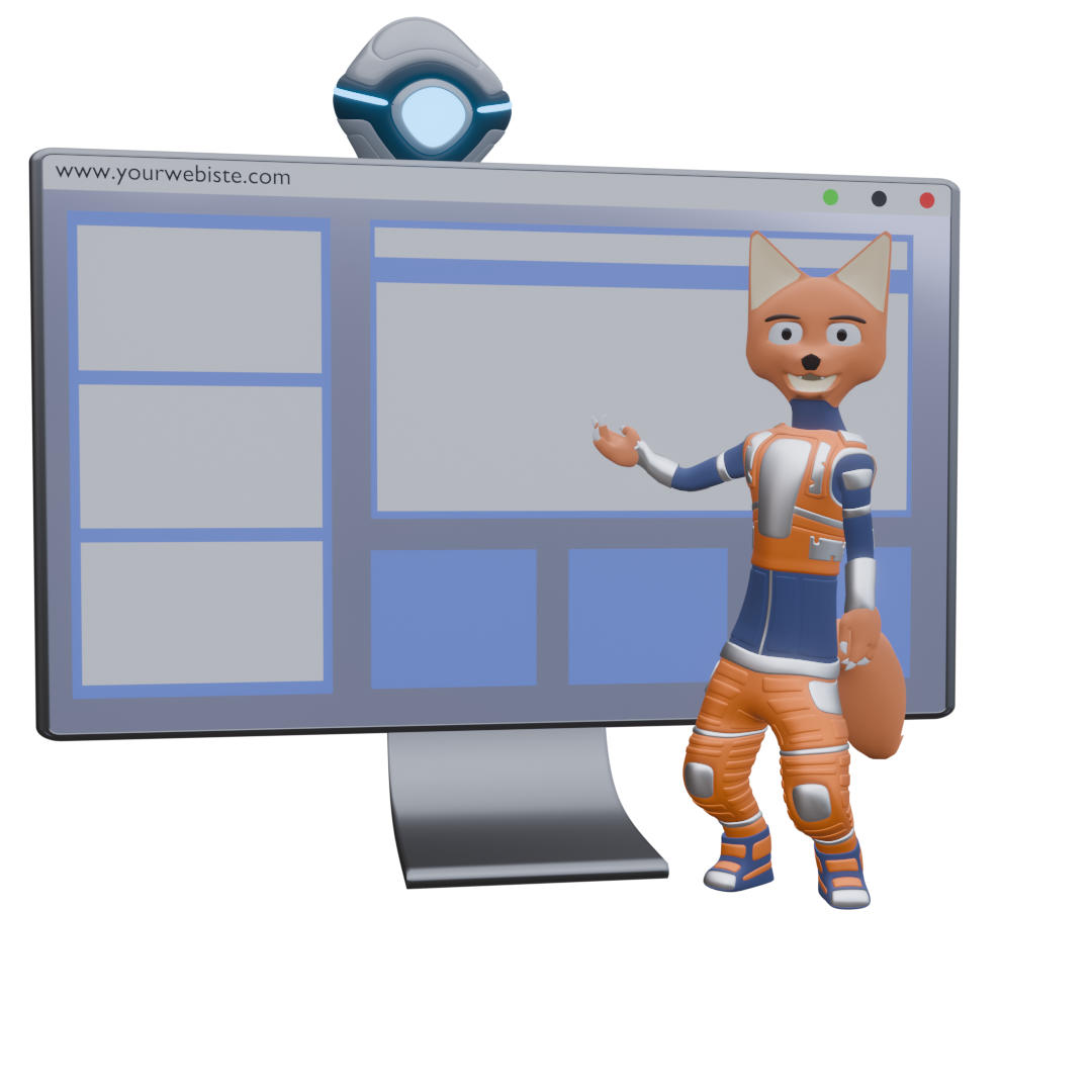 Ilustratie vulpea astronaut website